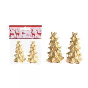 POLIREZIN FENYŐFA, SZETTBEN, 2 DARABOS, ARANY MASNIVAL