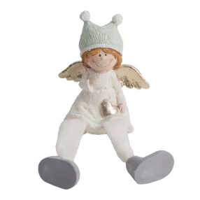 POLIREZIN ANGYAL, SAPKÁBAN, LÓGÓ LÁBÚ, TÜRKIZ