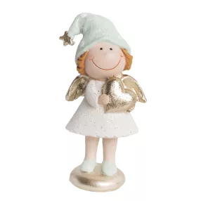 POLIREZIN ANGYAL, ARANY SZÍVVEL, TÜRKIZ