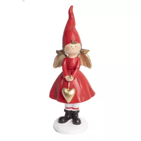 POLIREZIN ANGYAL, SZÍVVEL, PIROS ARANY