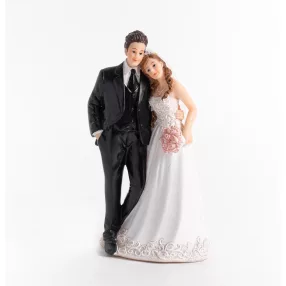 POLIREZIN ESKÜVŐI PÁR, ÖLELKEZŐK, FEKETE FEHÉR