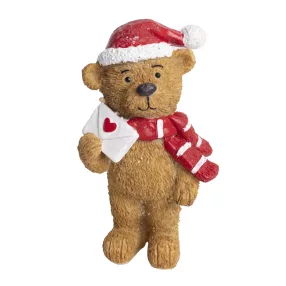 POLIREZIN MACI, MIKULÁS SAPKÁBAN, LEVÉLLEL, BARNA