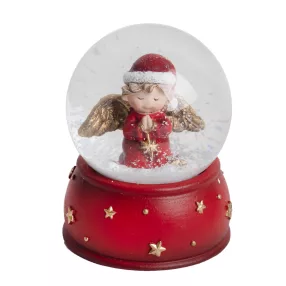   POLIREZIN HAVAZÓ GÖMB, ANGYAL, MIKULÁS RUHÁBAN, ARANY SZÁRNYAKKAL