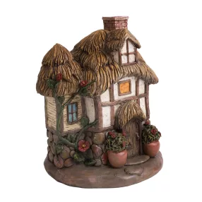 POLIREZIN HÁZ, VIRÁGCSERÉPPEL, BARNA