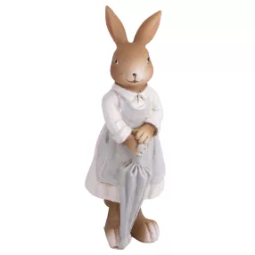 POLIREZIN NYULAK, TÁSKÁVAL ÉS ESERNYŐVEL, NATÚR FEHÉR