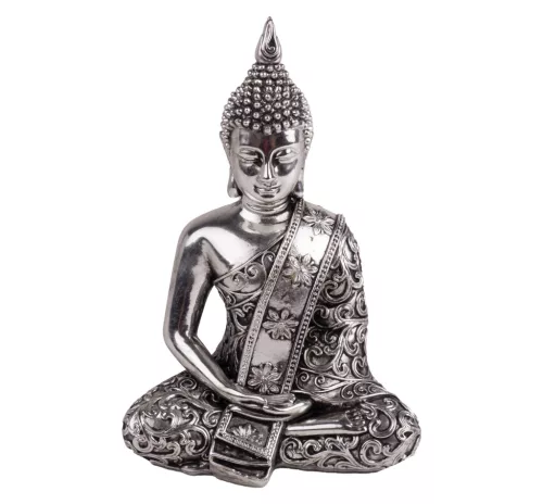 POLIREZIN BUDDHA, TÖRÖKÜLÉSBEN, EZÜST