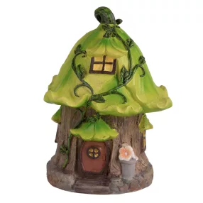 POLIREZIN HÁZ, VIRÁGKEHELY TETŐVEL, ZÖLD BARNA