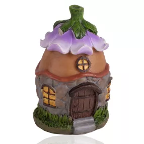 POLIREZIN HÁZ, VIRÁGKEHELY TETŐVEL, LILA BARNA