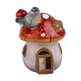 POLIREZIN GOMBAHÁZ, MADÁRRAL, NARANCSSÁRGA