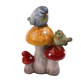 POLIREZIN GOMBÁK, MADÁRRAL, NARANCSSÁRGA PIROS