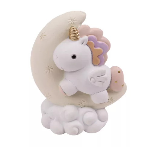 POLIREZIN UNIKORNIS, FELHŐN, HOLDDAL, FEHÉR KRÉM