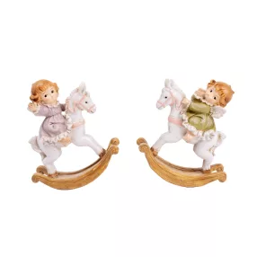 POLIREZIN ANGYAL, HINTALÓVAL, LILA ZÖLD