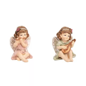 POLIREZIN ANGYAL, ÜLŐ, HANGSZERREL, RÓZSASZÍN ZÖLD