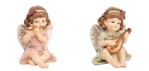 POLIREZIN ANGYAL, ÜLŐ, HANGSZERREL, RÓZSASZÍN ZÖLD