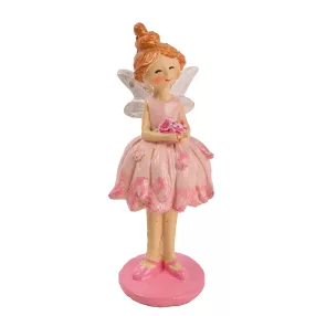   POLIREZIN TÜNDÉR, VIRÁGKEHELY SZOKNYÁBAN, RÓZSASZÍN FEHÉR