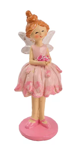 POLIREZIN TÜNDÉR, VIRÁGKEHELY SZOKNYÁBAN, RÓZSASZÍN FEHÉR