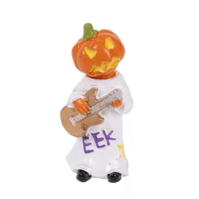   POLIREZIN HALLOWEEN TÖK, SZELLEM RUHÁBAN, GITÁRRAL, FEHÉR NARANCSSÁRGA