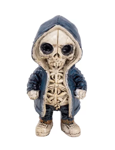 POLIREZIN CSONTVÁZ, KAPUCNIS KABÁTBAN, KÉK