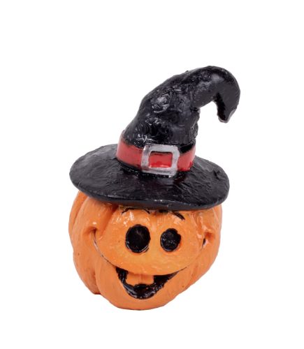 POLIREZIN HALLOWEEN TÖK, FELETE KALAPPAL, NARANCSSÁRGA