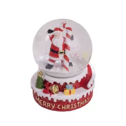   POLIREZIN HAVAZÓ GÖMB, MIKULÁS CUKORKA BOTTAL, MERRY CHRISTMAS FELIRAT, PIROS ÉS FEHÉR