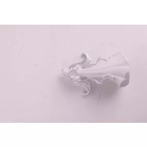 POLIREZIN ANGYAL ÁLLÓ, HÁRFÁVAL, FEHÉR ÉS EZÜST