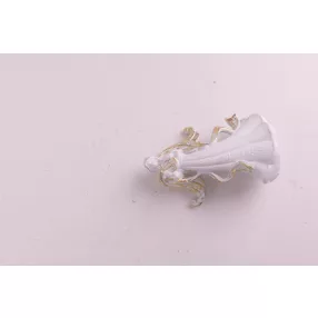 POLIREZIN ANGYAL ÁLLÓ, HÁRFÁVAL, FEHÉR ÉS ARANY