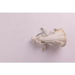 POLIREZIN ANGYAL ÁLLÓ, HÁRFÁVAL, ANTIK FEHÉR