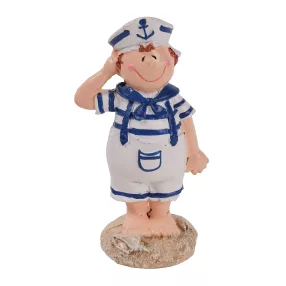 POLIREZIN MATRÓZ FIÚ, ÁLLÓ, KÉK/FEHÉR