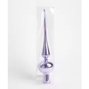 KARÁCSONYI DÍSZ, CSÚCSDÍSZ, PVC DOBOZBAN, LILA, FÉNYES