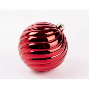 KARÁCSONYI DÍSZ GÖMB, BORDÁS, PIROS