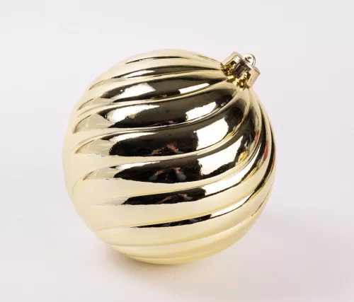 KARÁCSONYI DÍSZ GÖMB, BORDÁS, PEZSGŐ ARANY