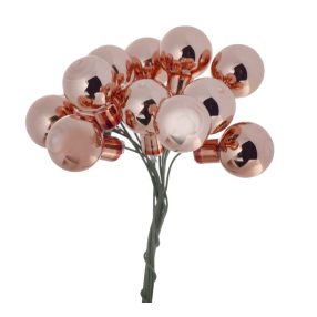   ÜVEG KARÁCSONYI DÍSZ GÖMB SZETT PVC DOBOZBAN, 144 DARABOS, FÉNYES BARACK