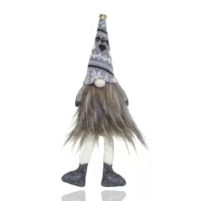   DEKOR FILC ORRSZAKÁLL LÓGÓLÁBÚ, KÖTÖTT SZÜRKE-FEHÉR SAPKÁBAN ÉS SZÜRKE RUHÁBAN