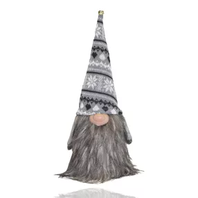 DEKOR FILC ORRSZAKÁLL , KÖTÖTT SZÜRKE-FEHÉR SAPKÁBAN