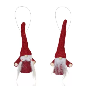   DEKOR AKASZTÓS FILC TÉLANYÓ VAGY TÉLAPÓ, KÖTÖTT BORDÓ SAPKÁBAN ÉS RUHÁBAN