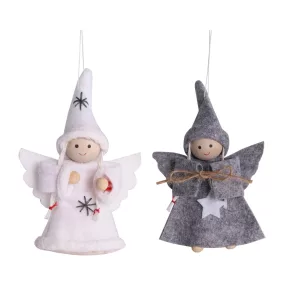 DEKOR AKASZTÓS FILC ANGYALLÁNY, SZÜRKE VAGY FEHÉR