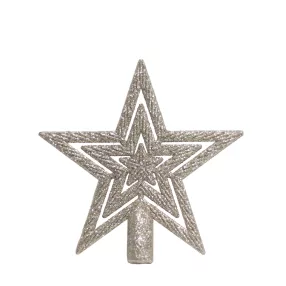 KARÁCSONYI CSÚCSDÍSZ CSILLAG, ARANY GLITTER