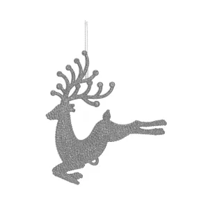 AKASZTÓS KARÁCSONYI DÍSZ CSODASZARVAS, EZÜST