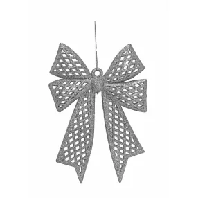 AKASZTÓS KARÁCSONYI DÍSZ MASNI, ÁTTETSZŐ, EZÜST