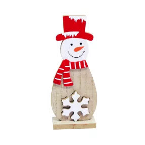 DEKOR FA HÓEMBER, ÁLLÓ, ÁTTETSZŐ HÓPEHELY MINTÁVAL