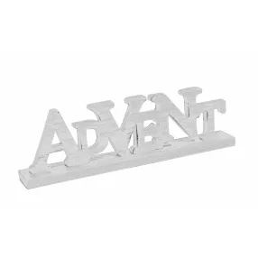 DEKOR FA ADVENT FELIRAT, ÁLLÓ, FEHÉR