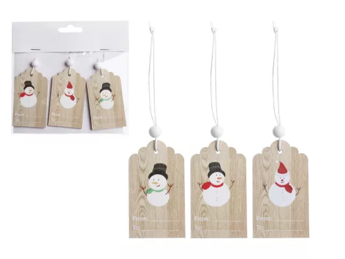 DEKOR FA AKASZTÓS TÁBLA ZACSKÓBAN, 3 DARABOS, HÓEMBER MINTÁS, NATÚR