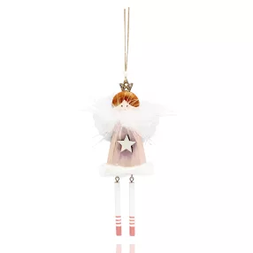 DEKOR FA LÓGÓDÍSZ LÁNY CSILLAGGAL, RÓZSASZÍN