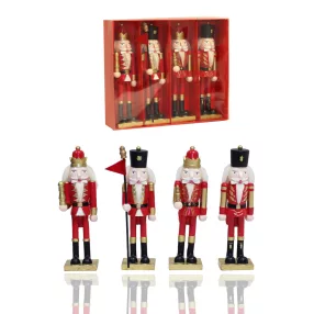 DEKOR POLIREZIN DIÓTÖRŐ DÍSZDOBOZBAN, 4 DARABOS, PIROS