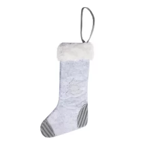 DEKOR TEXTIL AKASZTÓS MIKULÁS ZOKNI, KÉK FEHÉR