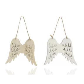 DEKOR FA LÓGÓDÍSZ ANGYALSZÁRNY, NATÚR FEHÉR