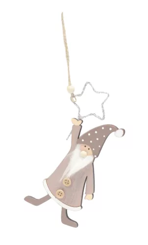 DEKOR FA LÓGÓDÍSZ ORRSZAKÁLL, CSILLAGGAL, SZÜRKE