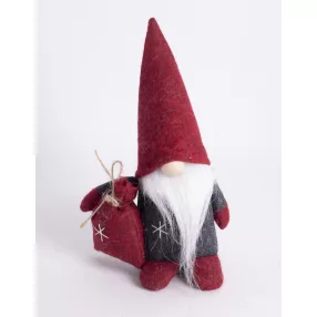 DEKOR FILC ORRSZAKÁLL ZSÁKKAL, BORDÓ-FEKETE