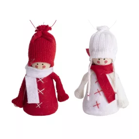 DEKOR AKASZTÓS KÖTÖTT FIÚ VAGY LÁNY, PIROS-FEHÉR