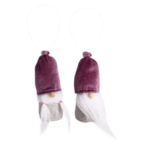   DEKOR AKASZTÓS BÁRSONY FIÚ VAGY LÁNY ORRSZAKÁLL, SZÜRKE-BORDÓ